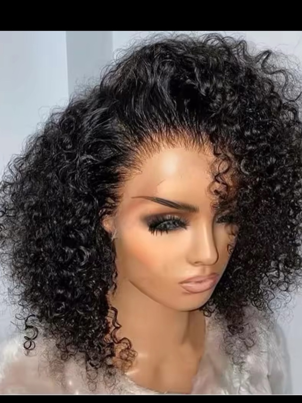Neff Curly Lace Front Wig — Jet Black Natural Texture